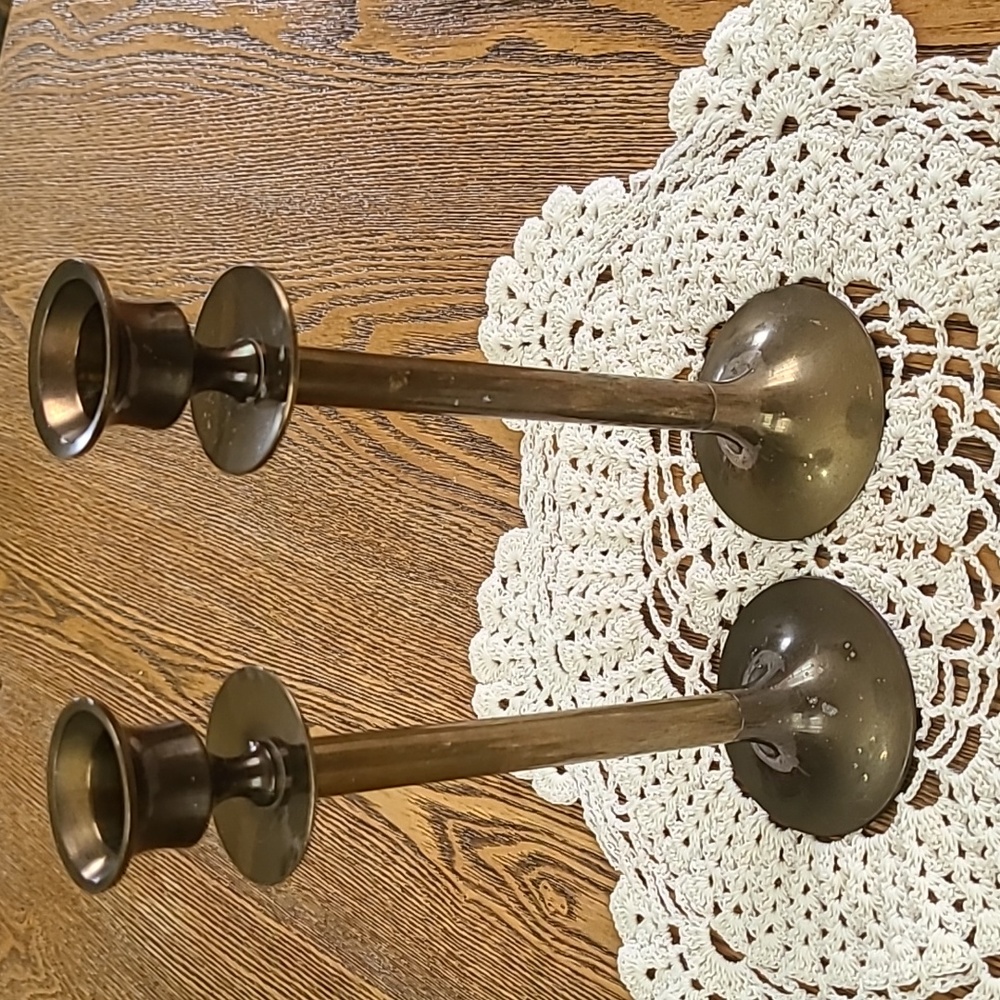 Vintage Brass Candlesticks India Bohemian